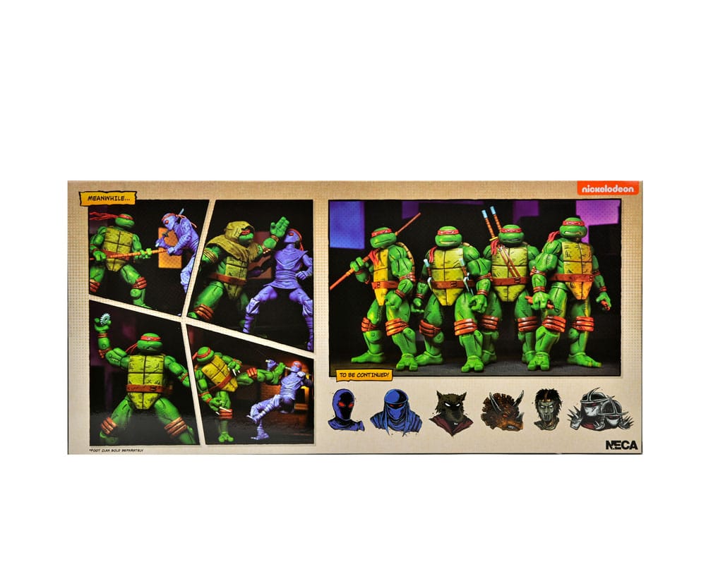 LEONARDO RAPHAEL MICHELANGELO DONATELLO PACK 4 FIGURAS 18 CM TMNT MIRAGE COMICS NECA