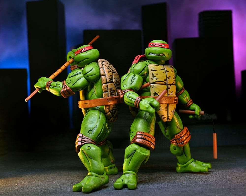 LEONARDO RAPHAEL MICHELANGELO DONATELLO PACK 4 FIGURAS 18 CM TMNT MIRAGE COMICS NECA