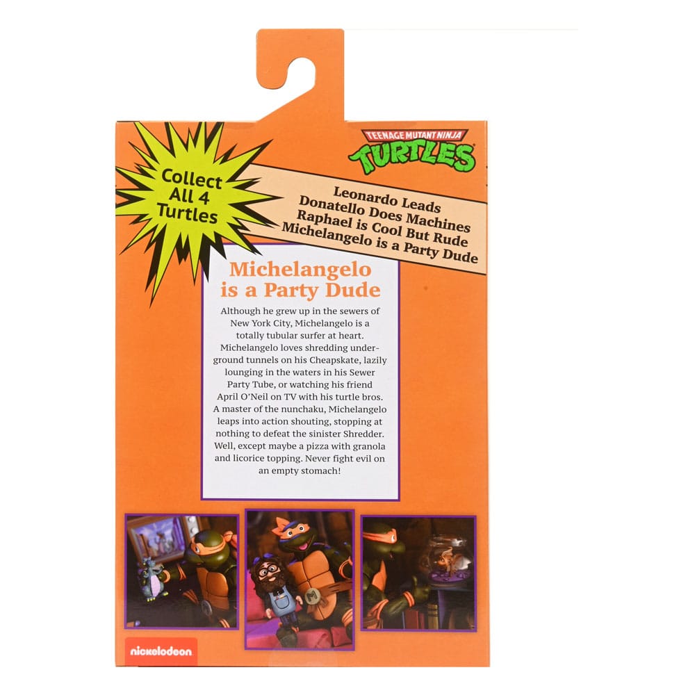 MICHELANGELO – FIGURA ULTIMATE VHS 18 CM (TMNT CARTOON – NECA)