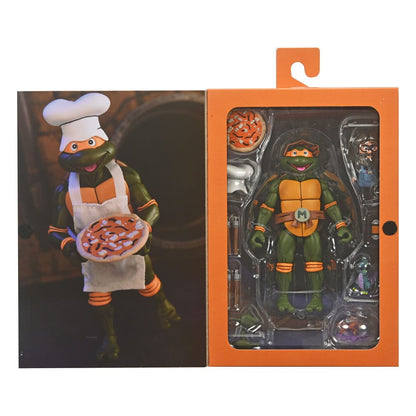 MICHELANGELO – FIGURA ULTIMATE VHS 18 CM (TMNT CARTOON – NECA)