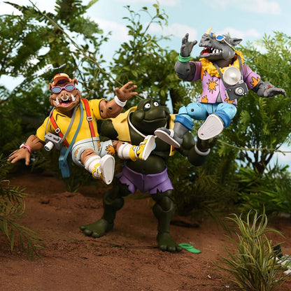 TORTUGAS NINJA – PACK 2 FIGURAS 18 CM VACATION BEBOP Y ROCKSTEADY (NECA – CARTOON 1980)