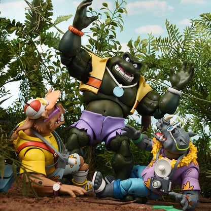 TORTUGAS NINJA – PACK 2 FIGURAS 18 CM VACATION BEBOP Y ROCKSTEADY (NECA – CARTOON 1980)