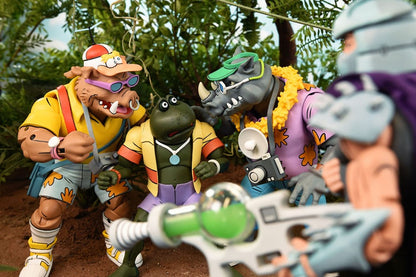 TORTUGAS NINJA – PACK 2 FIGURAS 18 CM VACATION BEBOP Y ROCKSTEADY (NECA – CARTOON 1980)