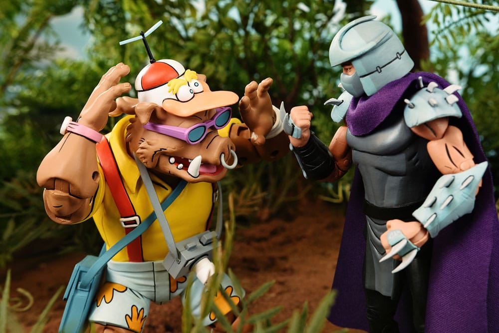 TORTUGAS NINJA – PACK 2 FIGURAS 18 CM VACATION BEBOP Y ROCKSTEADY (NECA – CARTOON 1980)
