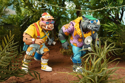 TORTUGAS NINJA – PACK 2 FIGURAS 18 CM VACATION BEBOP Y ROCKSTEADY (NECA – CARTOON 1980)