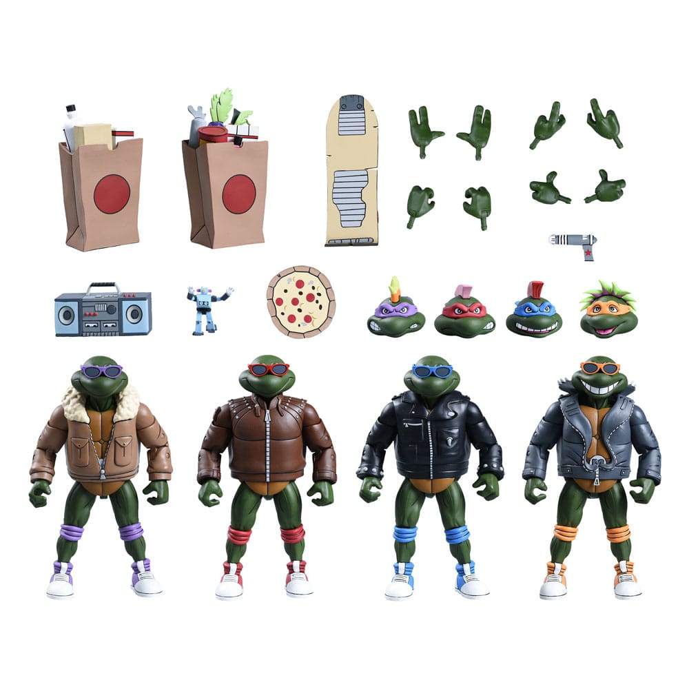 PUNK TURTLES PAQUETE DE 4 FIGURAS 18 CM – TORTUGAS NINJA (CARTOON) – NECA
