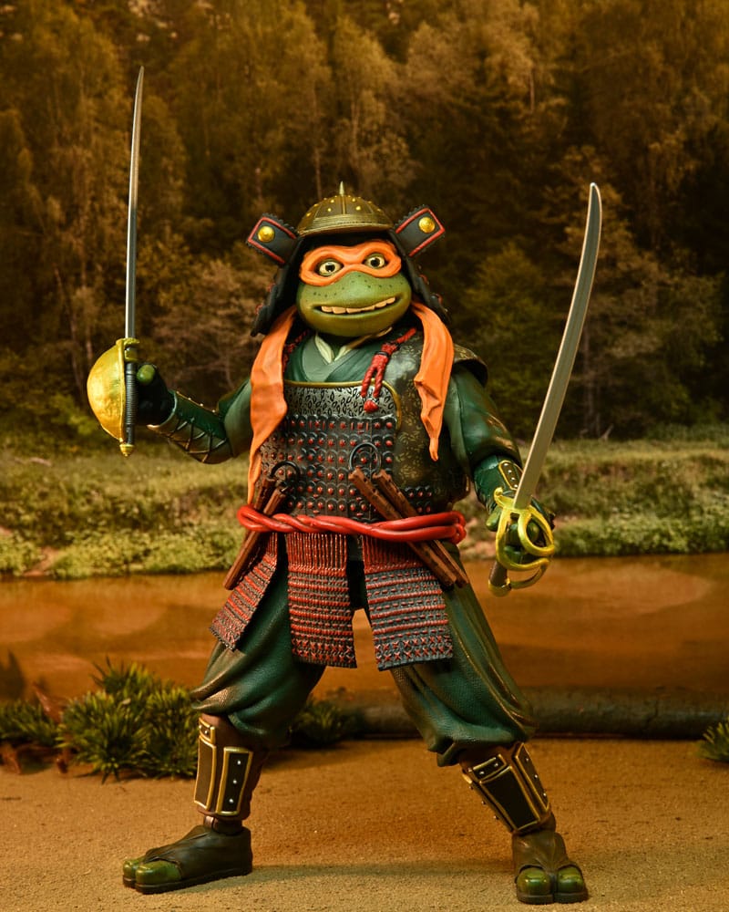 PACK LEONARDO & MICHELANGELO TMNT III – 2 FIGURAS 18 CM – NECA – TORTUGAS NINJA