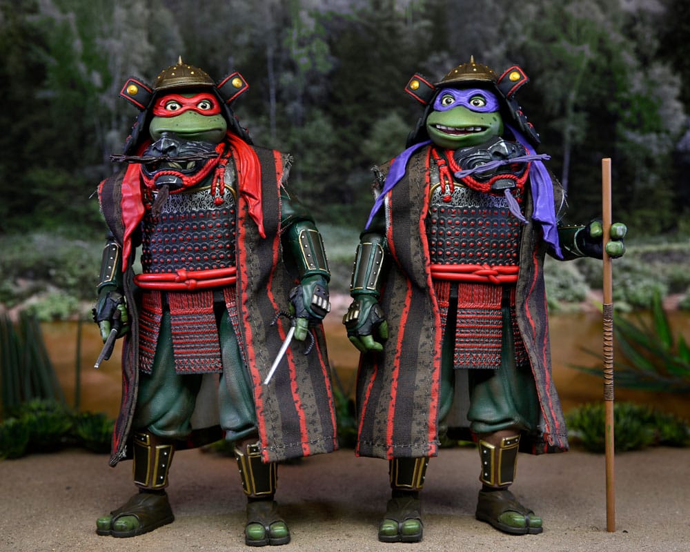 PACK DONATELLO & RAPHAEL TMNT III – 2 FIGURAS 18 CM – NECA – TORTUGAS NINJA