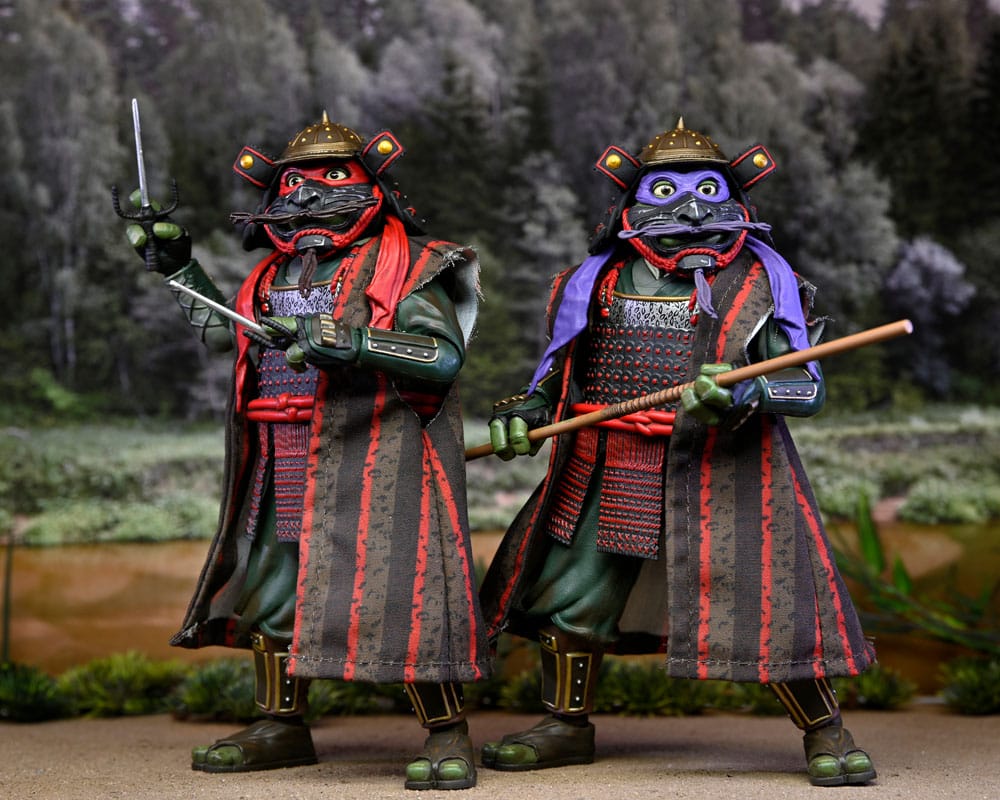 PACK DONATELLO & RAPHAEL TMNT III – 2 FIGURAS 18 CM – NECA – TORTUGAS NINJA