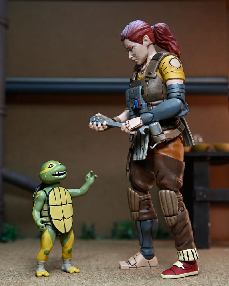 SYNJA, GRANNY APRIL, BABY YI & MOJA 18 CM – TORTUGAS NINJA THE LAST RONIN THE LOST YEARS – NECA