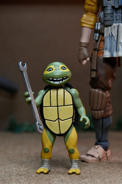 SYNJA, GRANNY APRIL, BABY YI & MOJA 18 CM – TORTUGAS NINJA THE LAST RONIN THE LOST YEARS – NECA