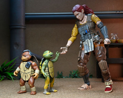 SYNJA, GRANNY APRIL, BABY YI & MOJA 18 CM – TORTUGAS NINJA THE LAST RONIN THE LOST YEARS – NECA