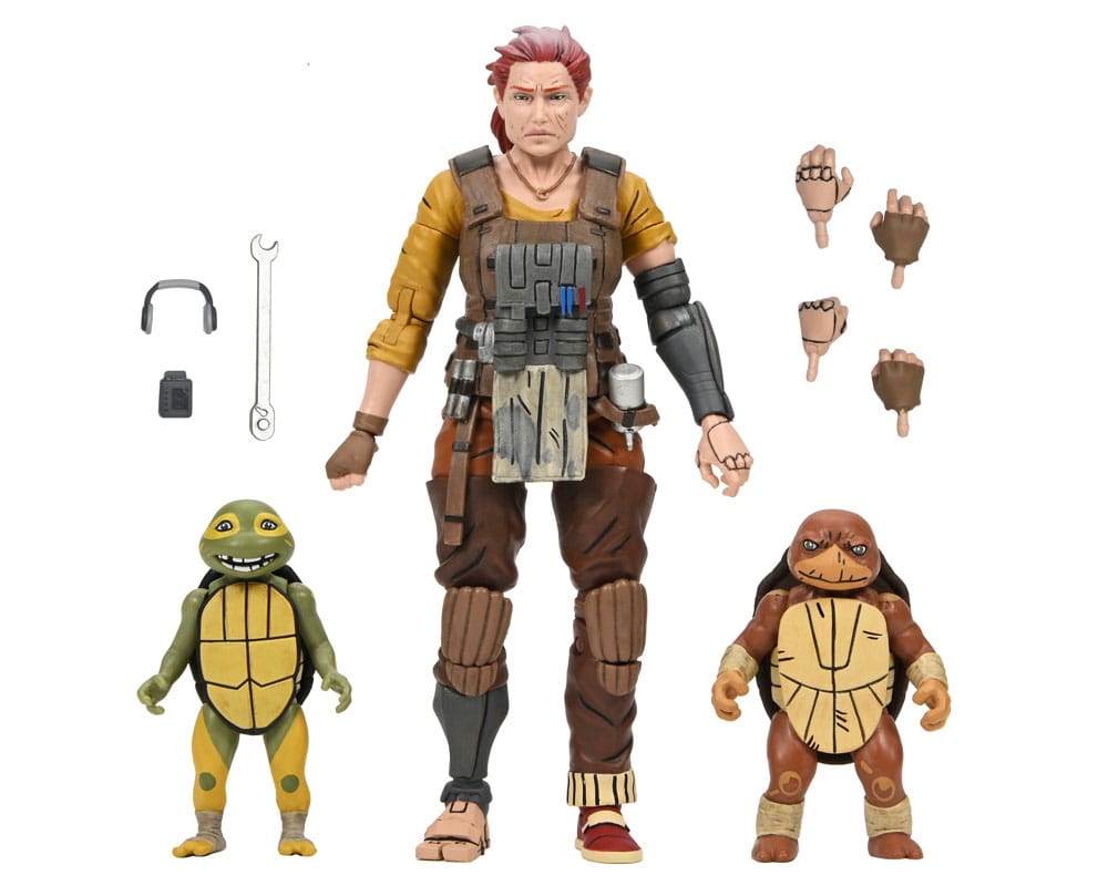SYNJA, GRANNY APRIL, BABY YI & MOJA 18 CM – TORTUGAS NINJA THE LAST RONIN THE LOST YEARS – NECA