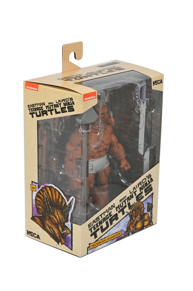 TRICERATON GLADIATOR TORTUGAS NINJA MIRAGE COMICS NECA 21 CM