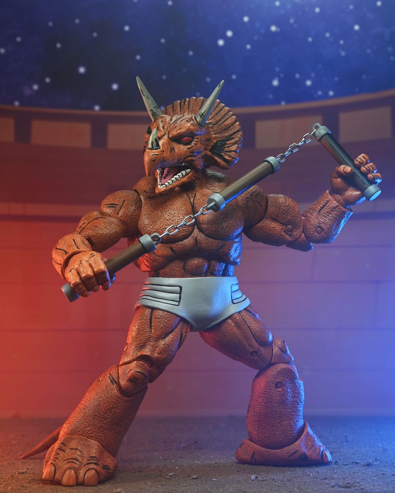 TRICERATON GLADIATOR TORTUGAS NINJA MIRAGE COMICS NECA 21 CM