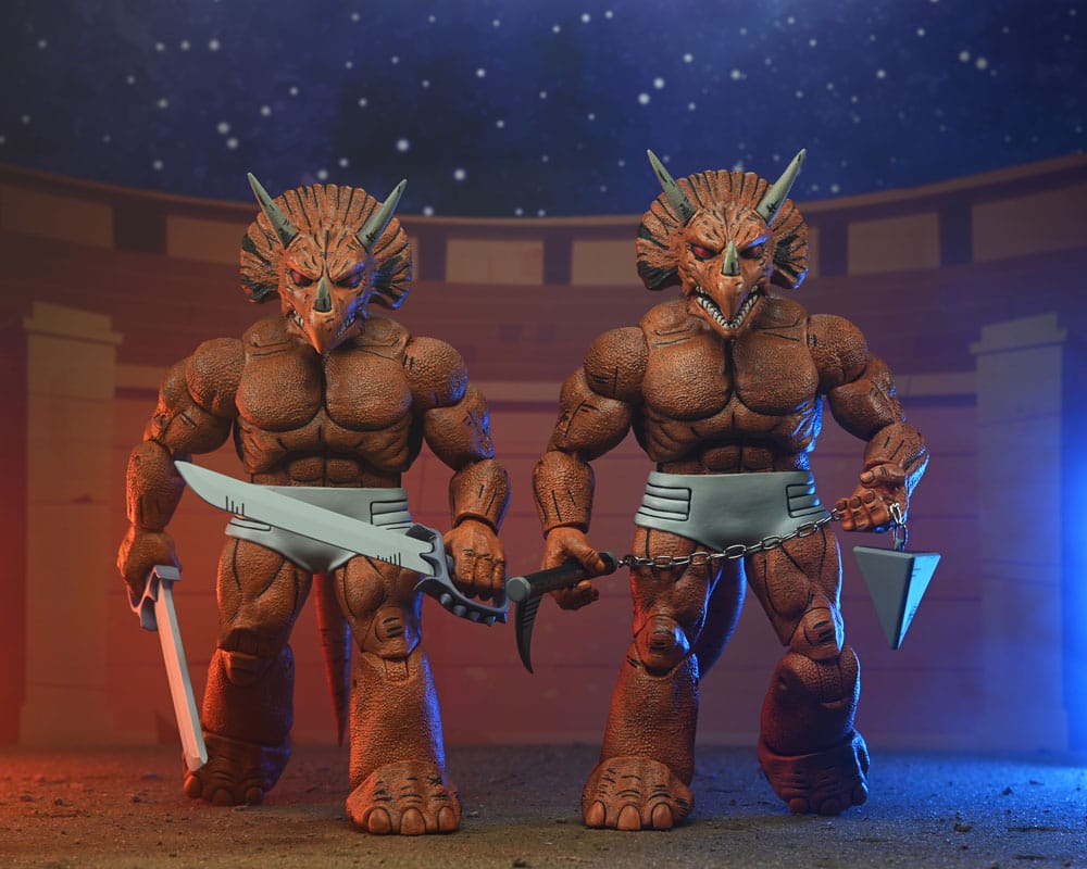TRICERATON GLADIATOR TORTUGAS NINJA MIRAGE COMICS NECA 21 CM