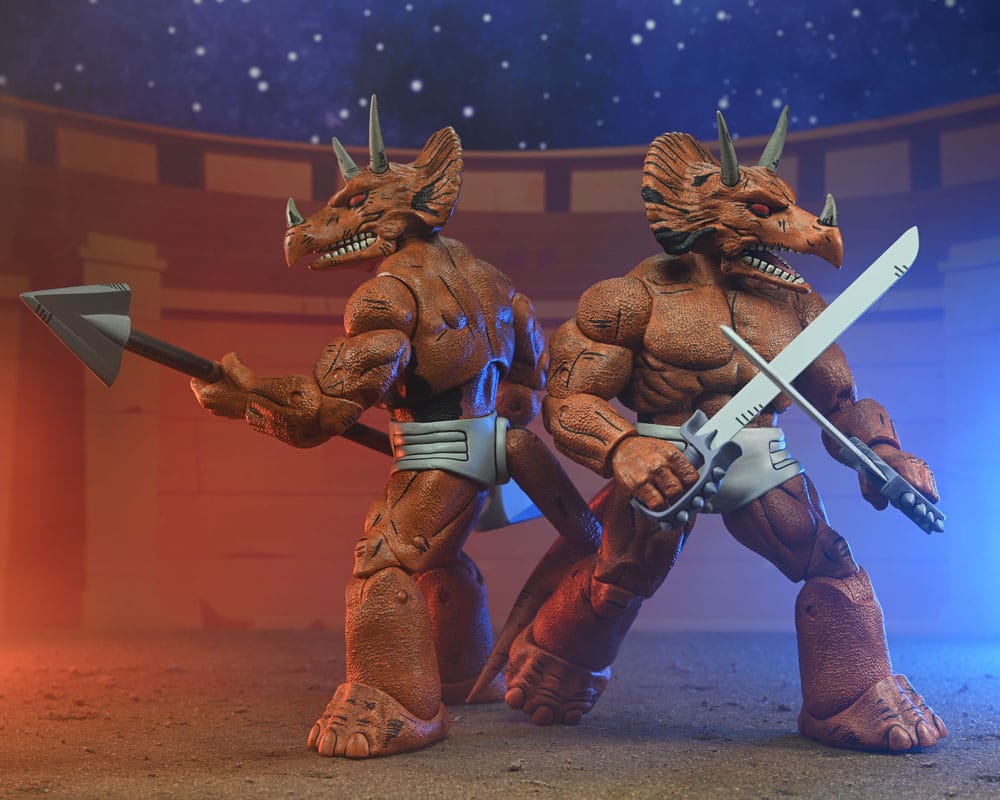 TRICERATON GLADIATOR TORTUGAS NINJA MIRAGE COMICS NECA 21 CM