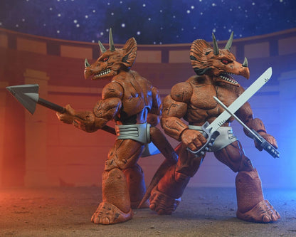 TRICERATON GLADIATOR TORTUGAS NINJA MIRAGE COMICS NECA 21 CM