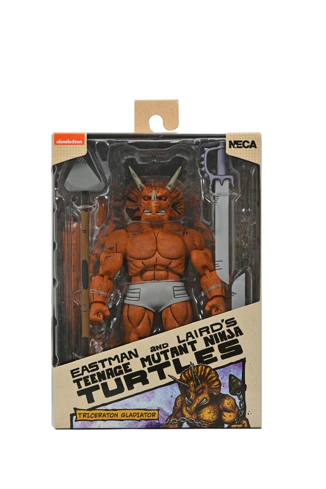 TRICERATON GLADIATOR TORTUGAS NINJA MIRAGE COMICS NECA 21 CM