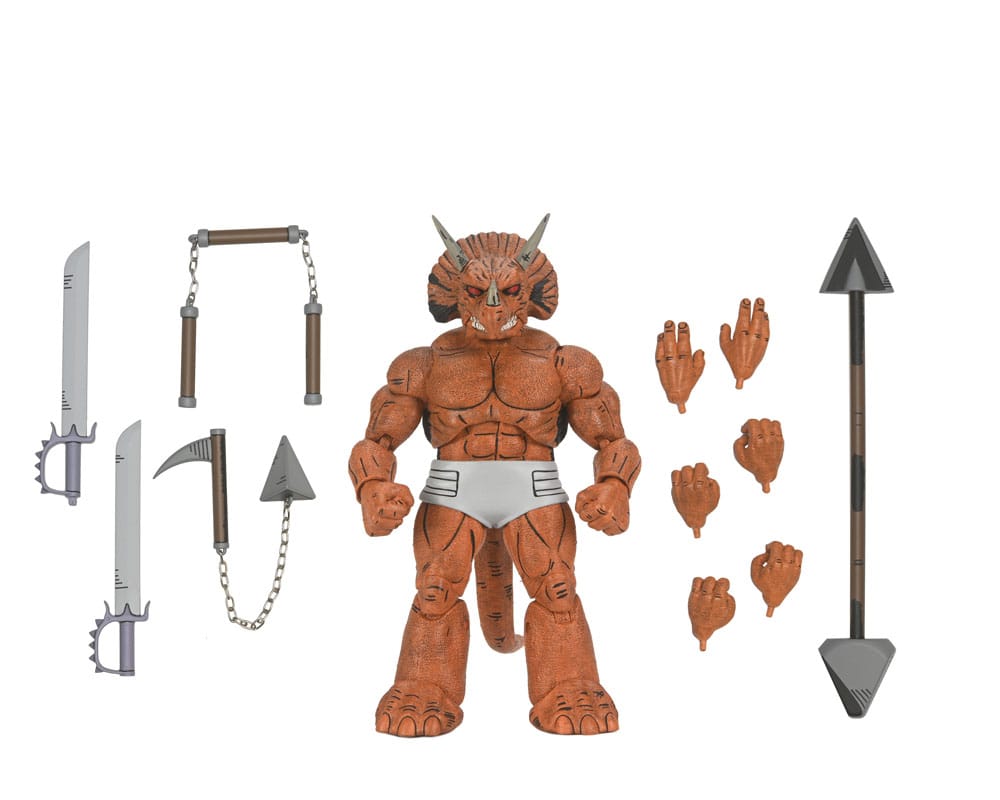 TRICERATON GLADIATOR TORTUGAS NINJA MIRAGE COMICS NECA 21 CM