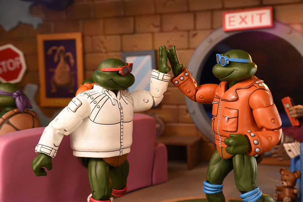 PUNK LEO & PUNK RAPH 2 PACK 18 CM – TORTUGAS NINJA CARTOON – NECA