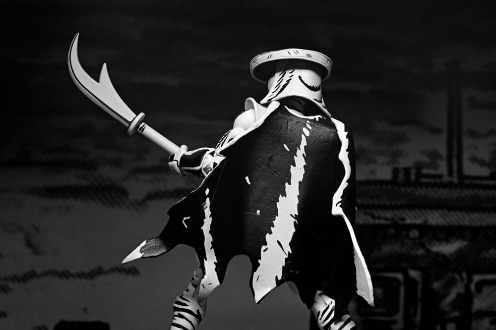 ELITE FOOT NINJA GUARD BLACK & WHITE FIGURA 18 CM - NECA - TEENAGE MUTANT NINJA TURTLES