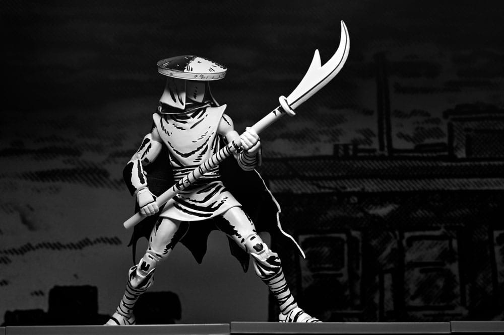ELITE FOOT NINJA GUARD BLACK & WHITE FIGURA 18 CM - NECA - TEENAGE MUTANT NINJA TURTLES