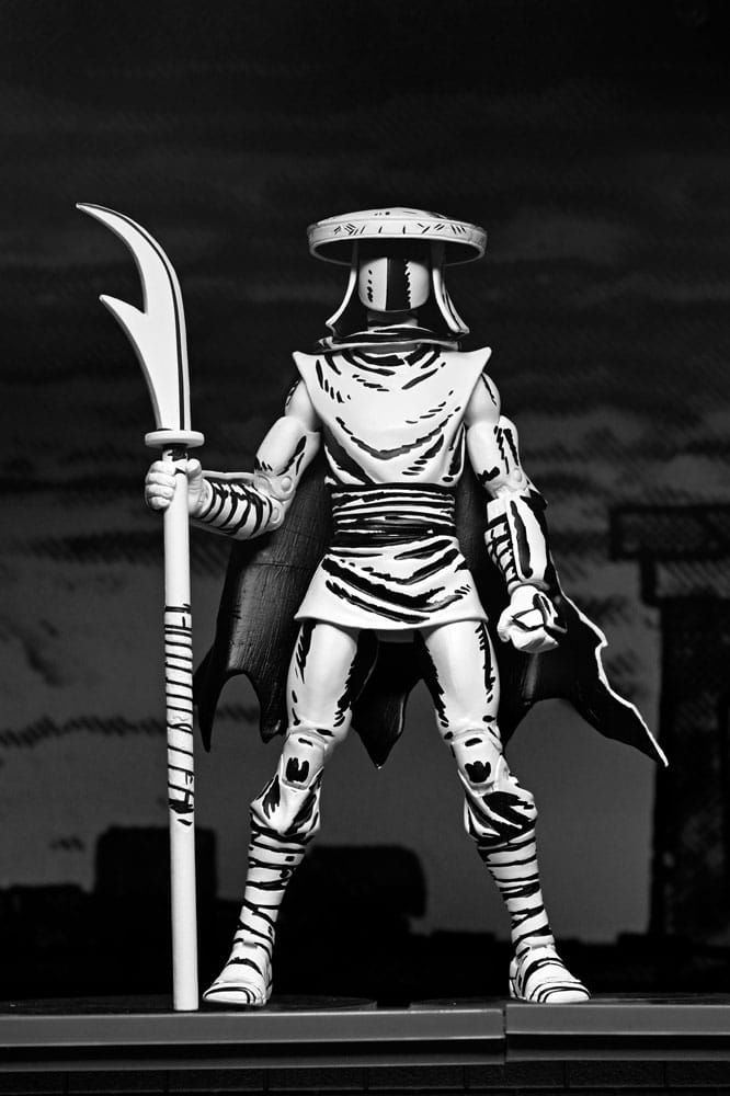 ELITE FOOT NINJA GUARD BLACK & WHITE FIGURA 18 CM - NECA - TEENAGE MUTANT NINJA TURTLES