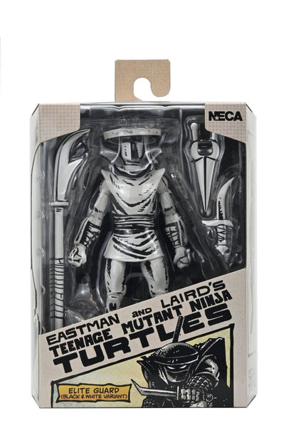 ELITE FOOT NINJA GUARD BLACK & WHITE FIGURA 18 CM - NECA - TEENAGE MUTANT NINJA TURTLES