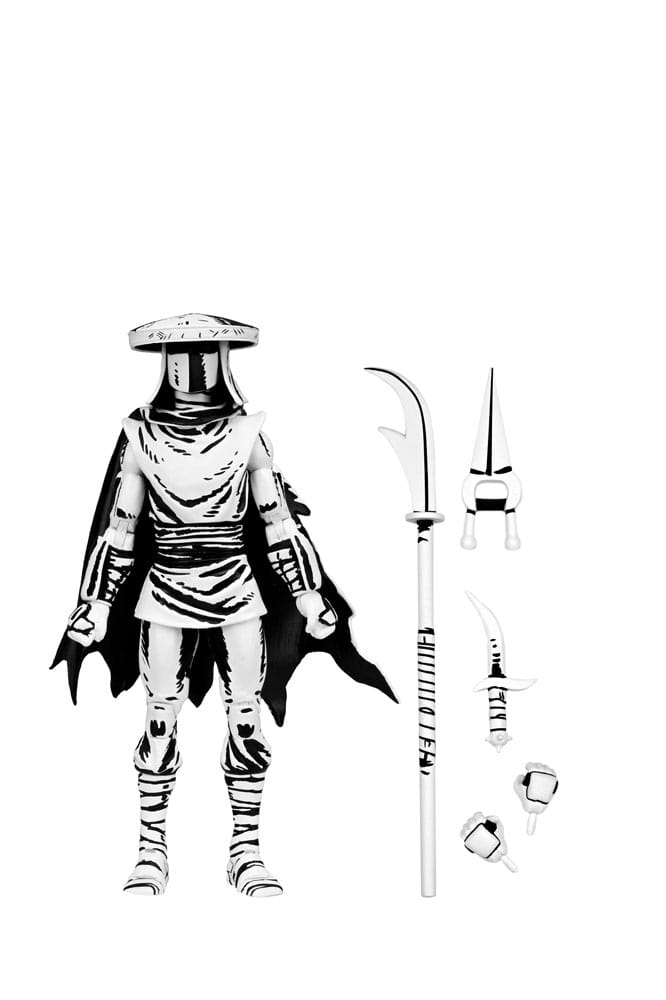 ELITE FOOT NINJA GUARD BLACK & WHITE FIGURA 18 CM - NECA - TEENAGE MUTANT NINJA TURTLES