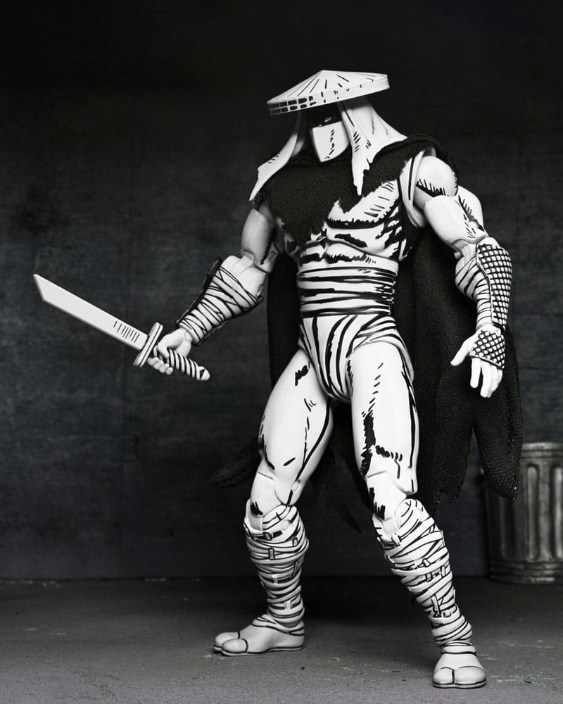 FOOT ASSASSIN BLACK & WHITE FIGURA 18 CM - NECA - TEENAGE MUTANT NINJA TURTLES
