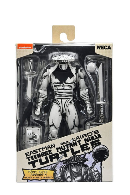 FOOT ASSASSIN BLACK & WHITE FIGURA 18 CM - NECA - TEENAGE MUTANT NINJA TURTLES