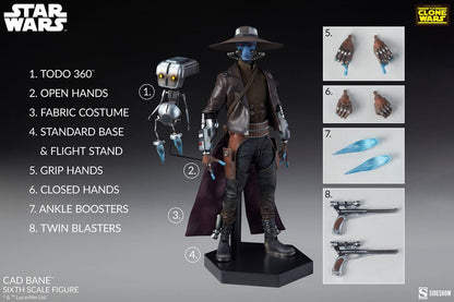 CAD BANE STAR WARS THE CLONE WARS SIDESHOW FIGURA 1/6 32 CM
