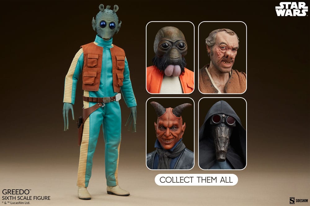 GREEDO 1/6 – STAR WARS – FIGURA SCUM & VILLAINY SIDESHOW 30 CM